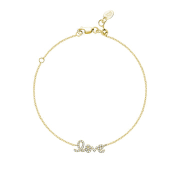 10kt Gold Mini Love Diamond Bracelet