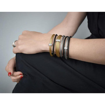 18kt Stainless Steel 2 Row Stack Bracelet