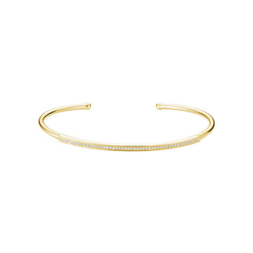14kt Gold Open Diamond Bangle