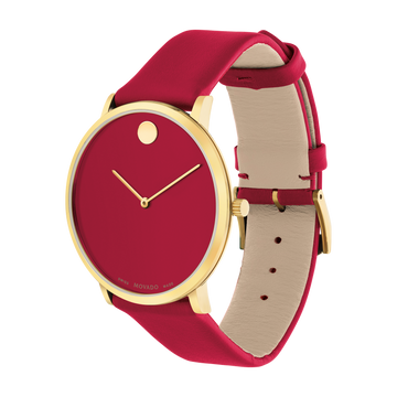 Movado Modern 47 Red Watch 0607253