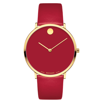 Movado Modern 47 Red Watch 0607253