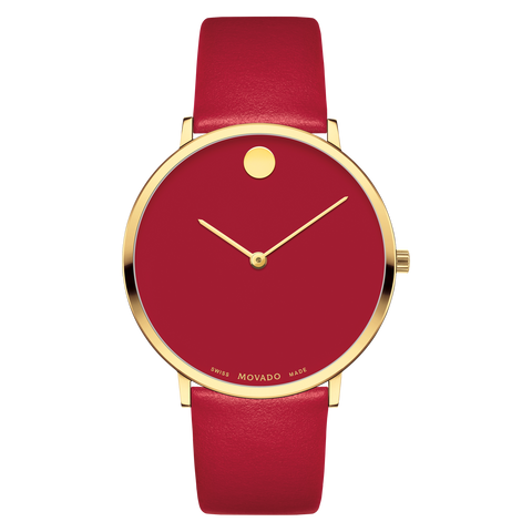 Red movado watch sale