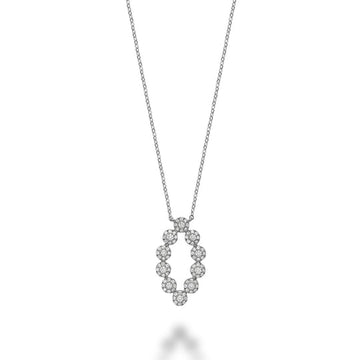 Martini Cup Mini Diamond Halo Necklace