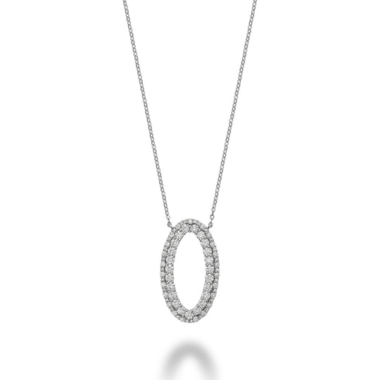 Double Oval Diamond Necklace