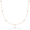Rose Gold Diamond By The Yard Necklace 0.22cts