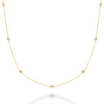 Yellow Gold Diamond By The Yard Necklace 0.22cts