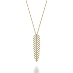 14kt Gold Diamond Leaf Necklace