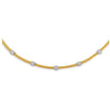 18kt Stainless Steel Yellow Twisted Diamond Cable Necklace