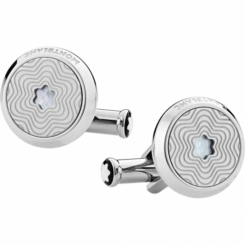 Steel Cufflinks With MOP Exploding Star – Classic Creations Steel Cufflinks With MOP Exploding Star – Classic Creations
