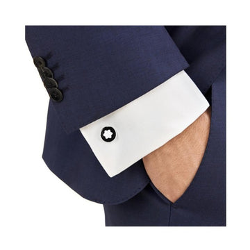 Steel Cufflinks With MOP and Black PVD