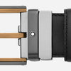 Rectangular Stainless Steel Brown Gold-Coated and Black PVD Pin Buckle Belt