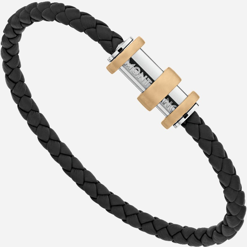 1858 Geosphere Leather Steel Bracelet