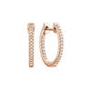 10kt Rose Gold Small Inside Out Hoop Earrings