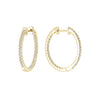 Gold Inside Out Diamond Hoops 0.20cts