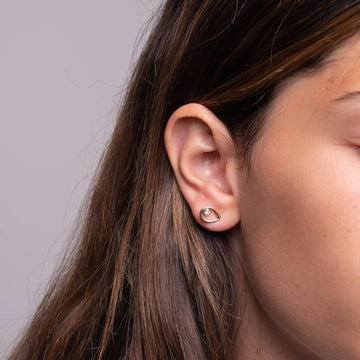 10kt Gold Pear Shape Illusion Diamond Stud Earrings