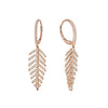 14kt Gold Diamond Leaf Earrings