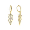 14kt Gold Diamond Leaf Earrings