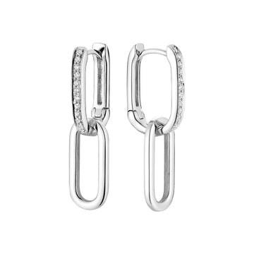 14kt Gold Diamond Paperclip Earrings