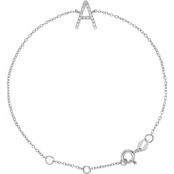 Diamond Initial Bracelet