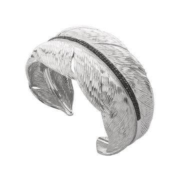 Michael Aram Feather Black Diamond Cuff Bangle