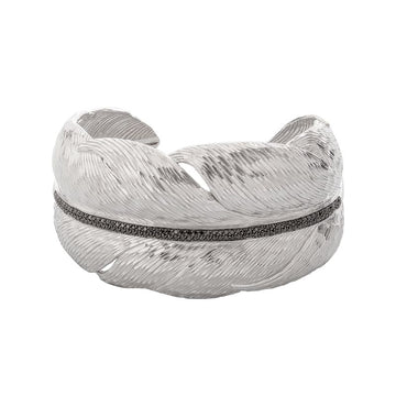 Michael Aram Feather Black Diamond Cuff Bangle