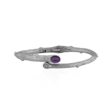 Michael Aram Enchanted Forest Amethyst and Diamond Bangle