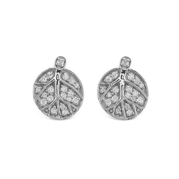 Michael Aram Botanical Leaf Diamond Earrings