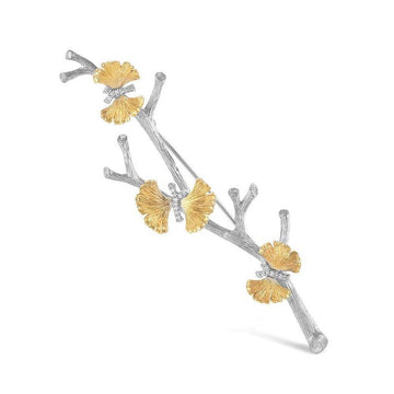 Michael Aram Butterfly Ginkgo Diamond Brooch