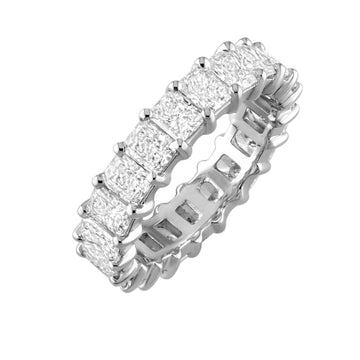 18kt White Gold Radiant Cut Eternity Band