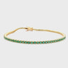 18kt Yellow Gold Emerald Tennis Bracelet