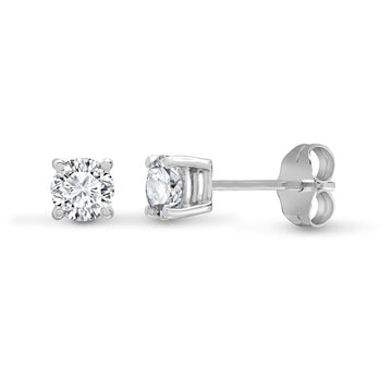 14kt White Gold 1.00ct Diamond Stud Earrings