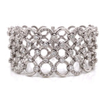 18kt White Gold Diamond Mesh Style Bracelet