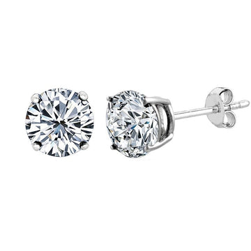 14kt White Gold 4.02ct Diamond Stud Earrings