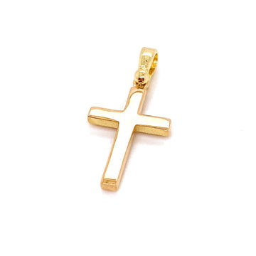18kt Yellow Gold Plain Cross Pendant