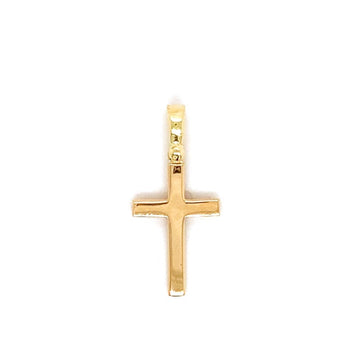18kt Yellow Gold Plain Cross Pendant