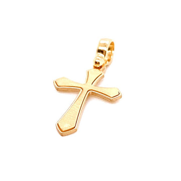 18kt Yellow Gold Pointed Cross Pendant