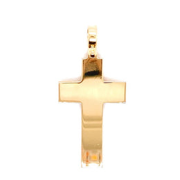18kt Yellow Gold Large Wide Cross Pendant
