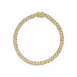 Yellow Gold Small Diamond Curb Link Bracelet