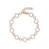Rose Gold Diamond Open Circle Bracelet