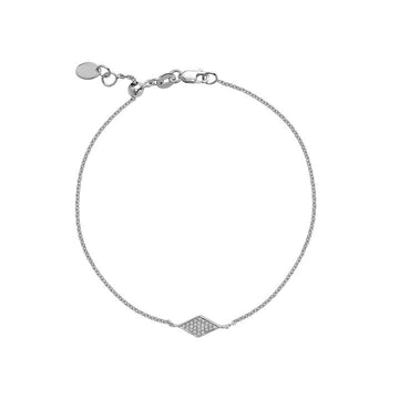 White Gold Diamond Kite Pave Bracelet