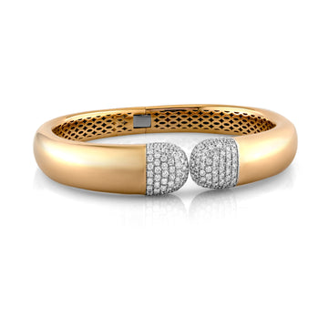 18kt Pink Gold Hinge Diamond Bangle