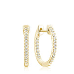 14kt Gold Inside Out Diamond Hoops