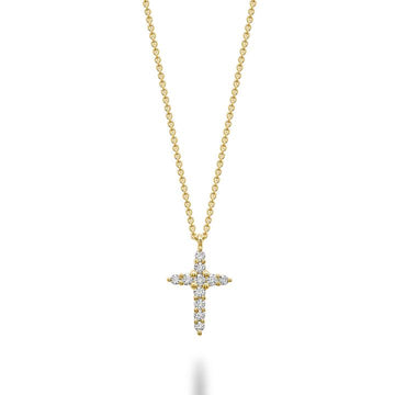 White Gold Small Diamond Cross Pendant