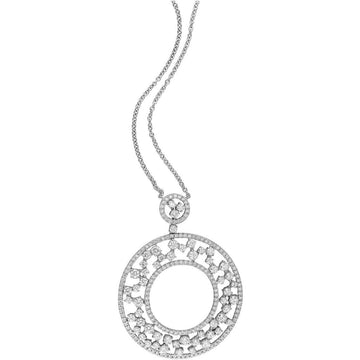 18kt White Gold Free Flowing Diamond Necklace