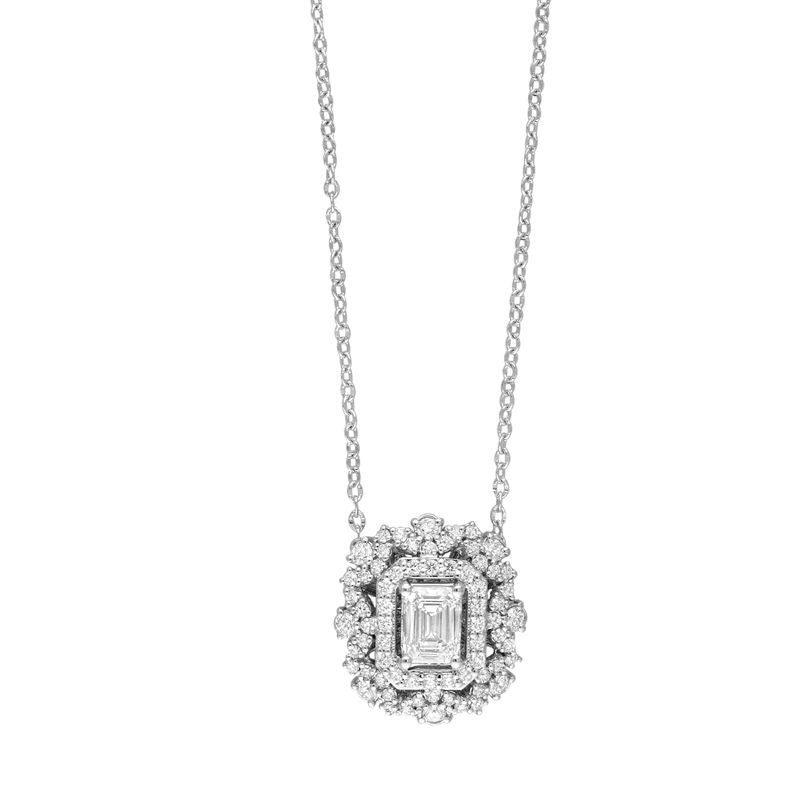 18kt Diamond Frame Necklace