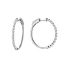 White Gold Diamond Claw Hoop Earrings 0.70cts