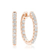 14kt Rose Gold Oval Inside-Out Diamond Earrings 0.50cts