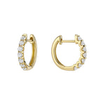 14kt Yellow Gold Diamond Hoop Earrings - 0.50cts