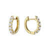 14kt Yellow Gold Diamond Hoop Earrings - 0.75cts