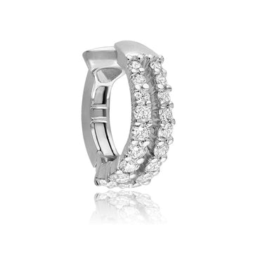18kt Gold Double Diamond Row Ear Cuff
